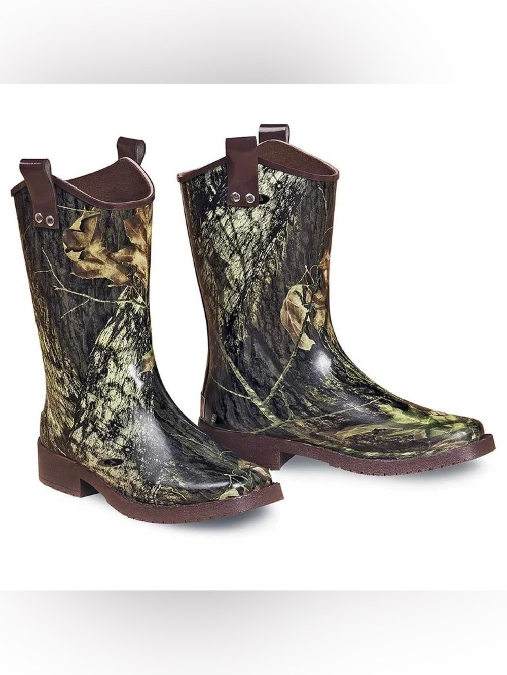 dbl barrel 58116-m boys trenton square‎ toe rain boots mossy oak size 3/4
